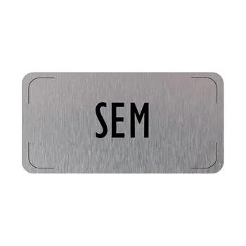 Cedulka na dveře - SEM, hliníková tabulka, 160 x 80 mm