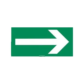 Směr k východu - bezpečnostní tabulka, samolepka 300x150 mm