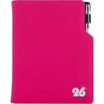 Diář GEP CRYSTAL týdenní A5 2026 český - růžová