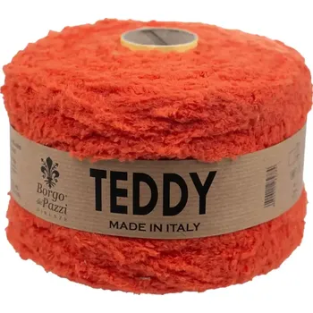 Příze Borgo de Pazzi Teddy 12 Dýňová (Špagátová žinylková příze Teddy dýňová)