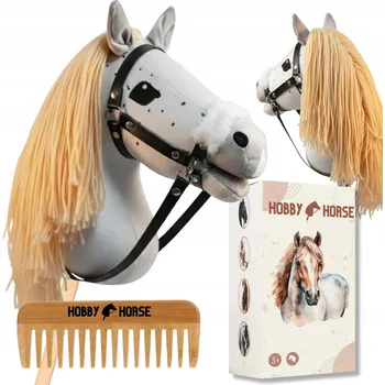 Hobby horsing HOBBY HORSE KŮŇ NA TYČI A3 KONÍK S HŘÍVOU DÁREK Den dětí + KRABIČKA