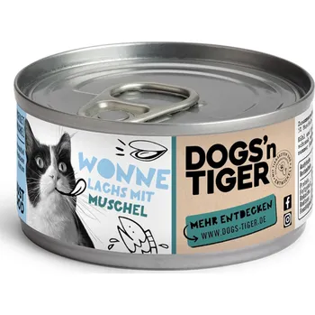 Krmivo pro kočku 24x70g Dogs'n Tiger Cat Filet - losos s mušlemi