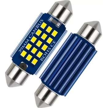 Autožárovka VÝPRODEJ: CAN-BUS sufitka bílá, 15 SMD LED, 36mm, 1ks (AKCE - LED sufitka bílá - Super Light)