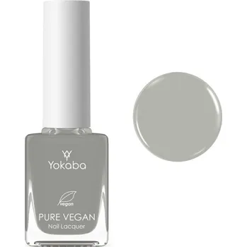 Přípravek na nehty Lak na nehty YOKABA 04 Classic Gray klasický lak PURE VEGAN 10ml