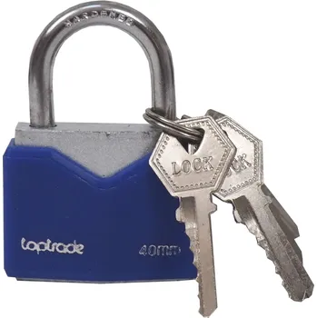 Visací zámek zámek visací, modrý, 5 klíčů, 40 mm 0.15 Kg TOP Sklad4 603027 (0.15 Kg TOP Sklad4 603027)