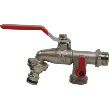 Ventil ventil zahradní, s adaptérem, ventil 1 x 1/2" + 2 x 3/4" koncovka 0.32 Kg TOP Sklad4 309210 (0.32 Kg TOP Sklad4 309210)