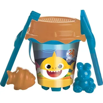 Zahradní nábytek Sada na písek Baby Shark Tulimi, kyblík s příslušenstvím, modrá