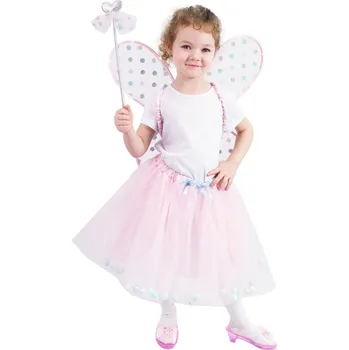 Karnevalový kostým Dětský kostým tutu sukně růžová víla se svítícími křídly e-obal