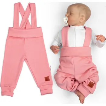 Rostoucí legíny se šlemi, žebrované s širokým pásem - meruňkové