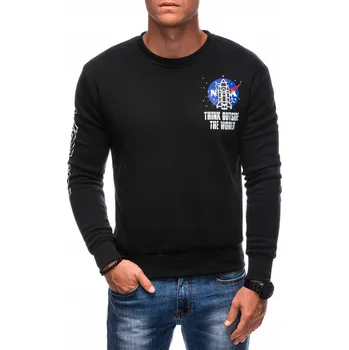 Pánská mikina Pánská mikina bez kapuce 1685B černá XXL