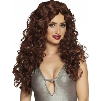 Boland paruka dlouhé hnědé kudrnaté vlasy