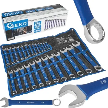 Klíč Klíče očkoploché 6 - 36 mm, s pogumovanou rukojetí, sada 25 ks GEKO 6.800 Kg HOBY Sklad3 G11143 (6.800 Kg HOBY Sklad3 G11143)