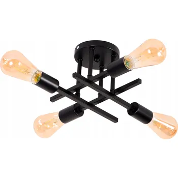 Moderní závěsné stropní svítidlo 4 ZDROJE SVĚTLA kovové černé 4x E27