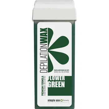 simple use Depilační vosk roll-on Flower Green, 100ml