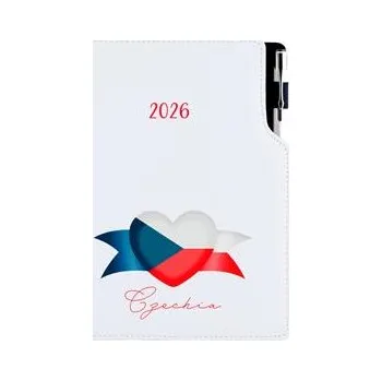 Diář Diář DESIGN týdenní B6 2026 - bílá - Česko - vlajka