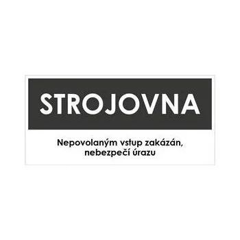 STROJOVNA, šedá, plast 2 mm 190x90 mm