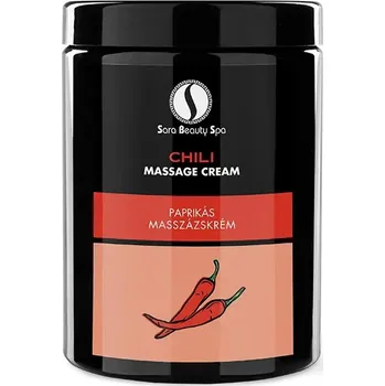 Masážní přípravek Sara Beauty Spa hřejivý masážní krém Chili 1000ml