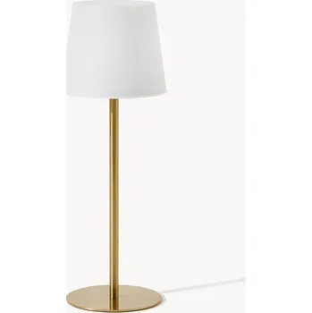 Lampička Westwing Stmívatelná stolní lampa Fausta s USB portem. 37 cm, zlatá a bílá