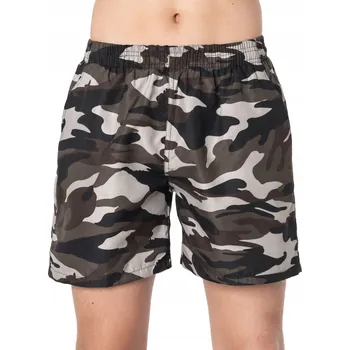 Krátké kalhoty Kraťasy Plážové plavky Pánské plavky Maskáčový DK340-3 L