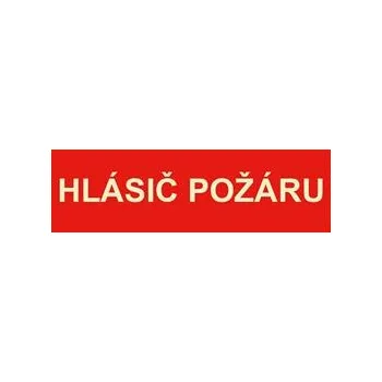 Hlásič požáru text - fotoluminiscenční tabulka, samolepka 300x75 mm