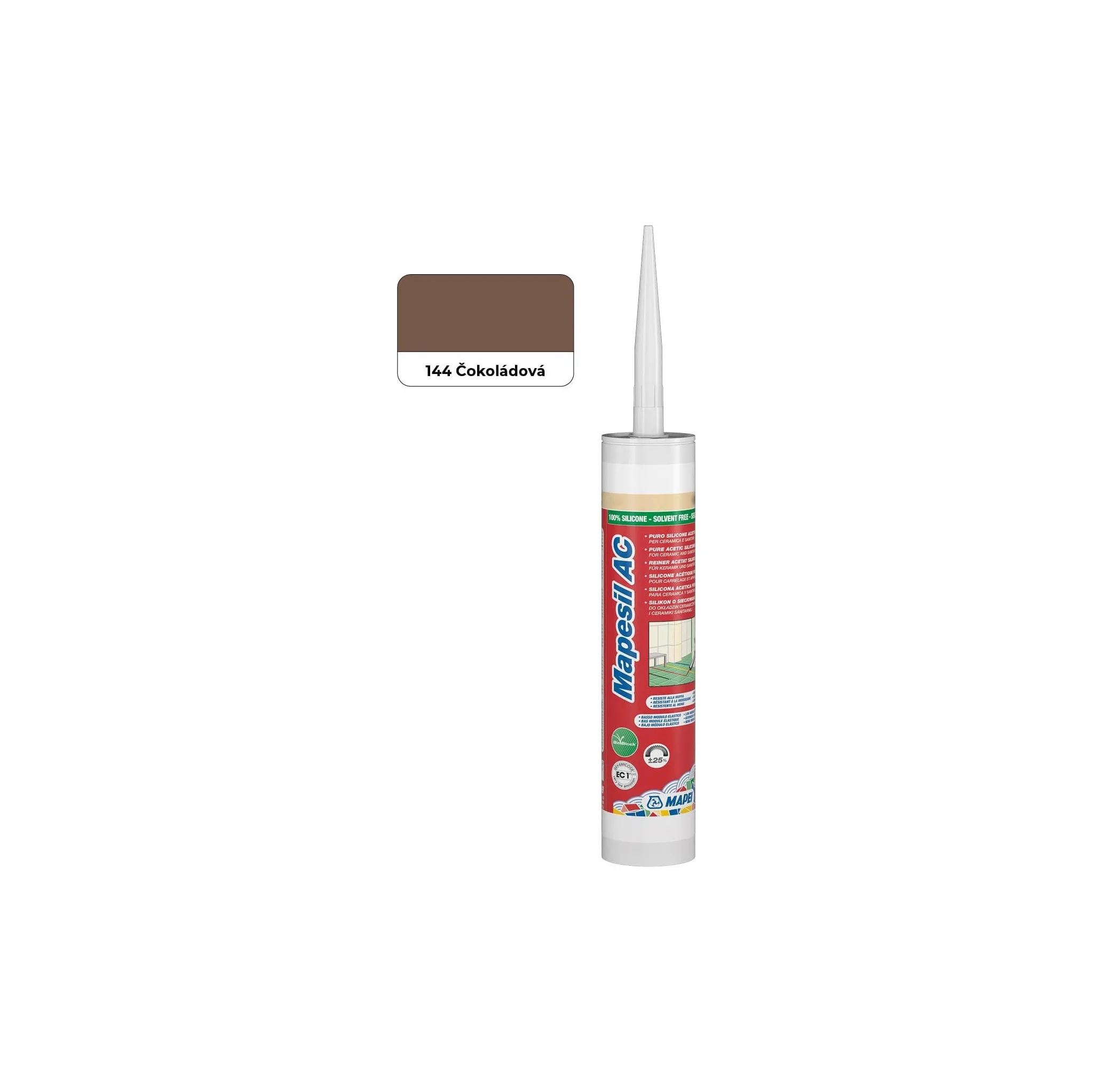 Fotografie 1 - Stavební silikon Mapei Mapesil AC 310 ml 144 čokoládový
