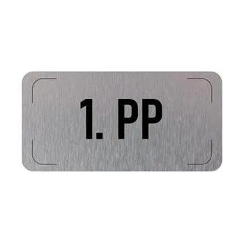 Označení podlaží - 1. PP, hliníková tabulka, 300 x 150 mm