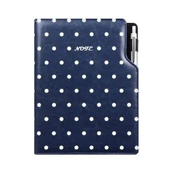 Zápisník Notes DESIGN A4 linkovaný - modrá - puntíky