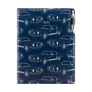 Zápisník Notes - zápisník DESIGN A4 nelinkovaný - modrá - Mustang