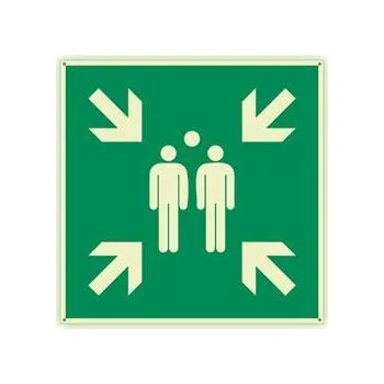 Shromaždiště - fotoluminiscenční tabulka s dírkami, plast 2 mm 300x300 mm