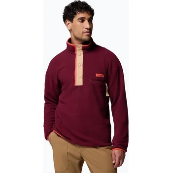 Pánská mikina Pánská fleecová mikina Columbia Helvetia II Half Snap Fleece rich wine