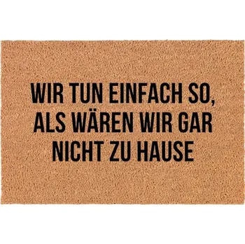 Rohožka Kokosová rohožka před dveře - Vtipný nápis: Děláme, že tu nejsme 40x60 cm