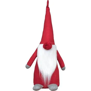 Bytový textil SCANquilt pletená dekorace ELF červenošedá vánoční dekorace