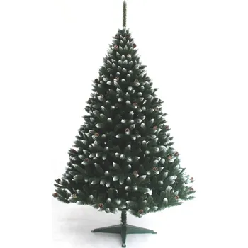 Vánoční stromek JAKS Vánoční stromek smrk zasněžený se šiškami zelený 180 cm