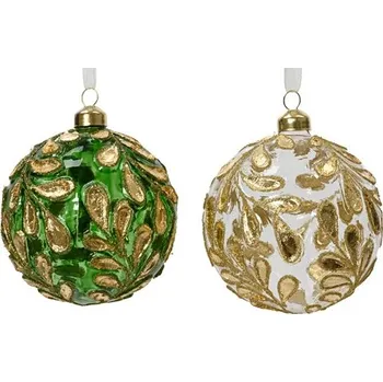 Vánoční dekorace Kaeming Set 2 ks vánočních ozdob s větvičkou, 10 cm, 2 druhy, KSD