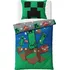 Povlečení Carbotex Dětské povlečení Minecraft Creeper Explode 140 x 200, 70 x 90 cm zipový uzávěr