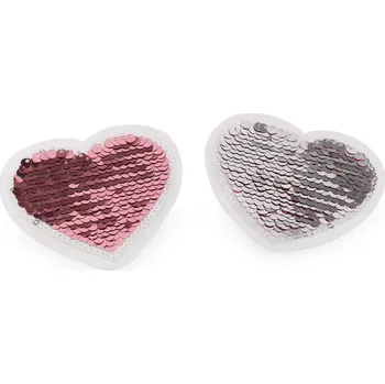 Flitrová měnící se nažehlovačka srdce