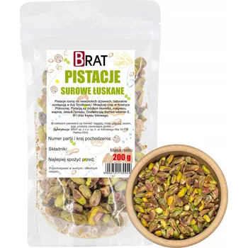 Loupané pistácie BRAT 200 g syrové, nesolené