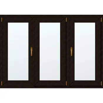 Okno Trojkřídlé plastové okno se štulpem, vpravo otevíravo sklopné 163x119