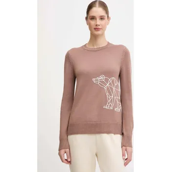 Dámský svetr Svetr EA7 Emporio Armani dámský, hnědá barva, AF17574.7W000700 88X, vel. XL