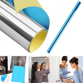 Zrcadlo FÓLIE Zrcadlová k Nalepení SAMOLEPICÍ ZRCADLO 200X30CM Zrcadlo