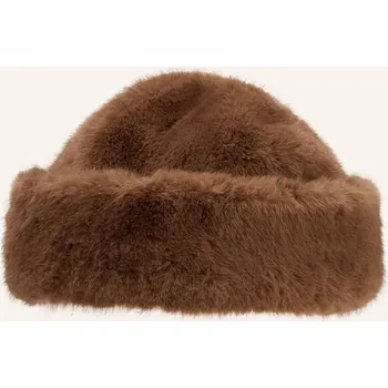 Klobouk Mrs & Hugs Dámský Klobouk Bucket Hat Z Umělé Kožešiny, hnědá,...