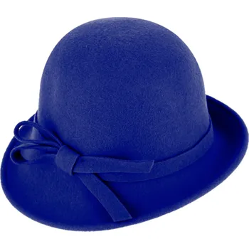 Klobouk Fiebig - Headwear since 1903 Dámský plstěný modrý klobouček Cloche - Fiebig Velikost: Unisize (S-XL)