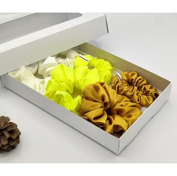 Dárková sada gumiček ve žluté - 6 scrunchies