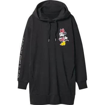 Dámské šaty Dámské mikinové šaty (černá, XS(32/34))