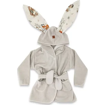 Kojenecký overall Dětský termožupan s oušky Friends time - latte, béžová