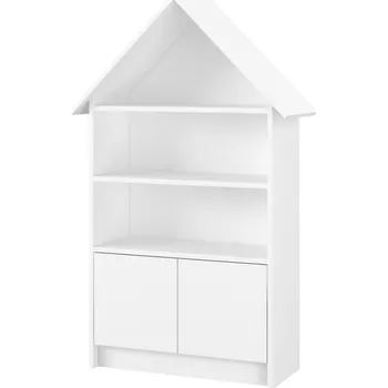 Dětský pokoj Dřevěná knihovna/skříň na hračky NELLYS Domeček, bílá