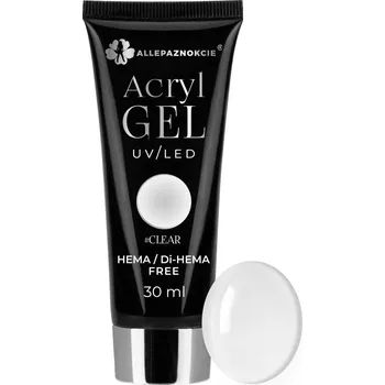Lak na nehty ALLEPAZNOKCIE Akrylgel stavební Hema/DiHema free 30ml čirý