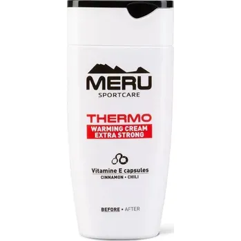 Masážní přípravek Meru Thermo extra silný hřejivý krém Skořice a Chili 150ml