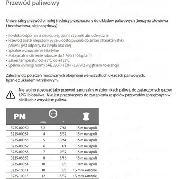 Brzdová hadice PALIVOVÁ HADICE GATES 3225-00052