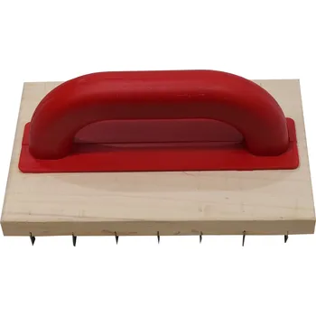Zednické hladítko škrabák dřevěný, hrubý zub, 220 x 140 mm 0.58 Kg TOP Sklad4 105148 (0.58 Kg TOP Sklad4 105148)